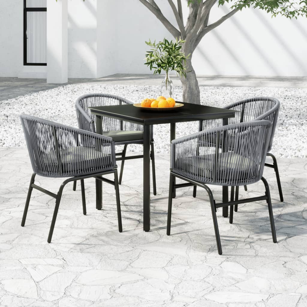 Set Mobili da Pranzo per Giardino 5 pz Antracite | homemem39