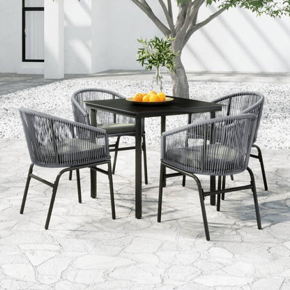 Set Mobili da Pranzo per Giardino 5 pz Antracite | homemem39