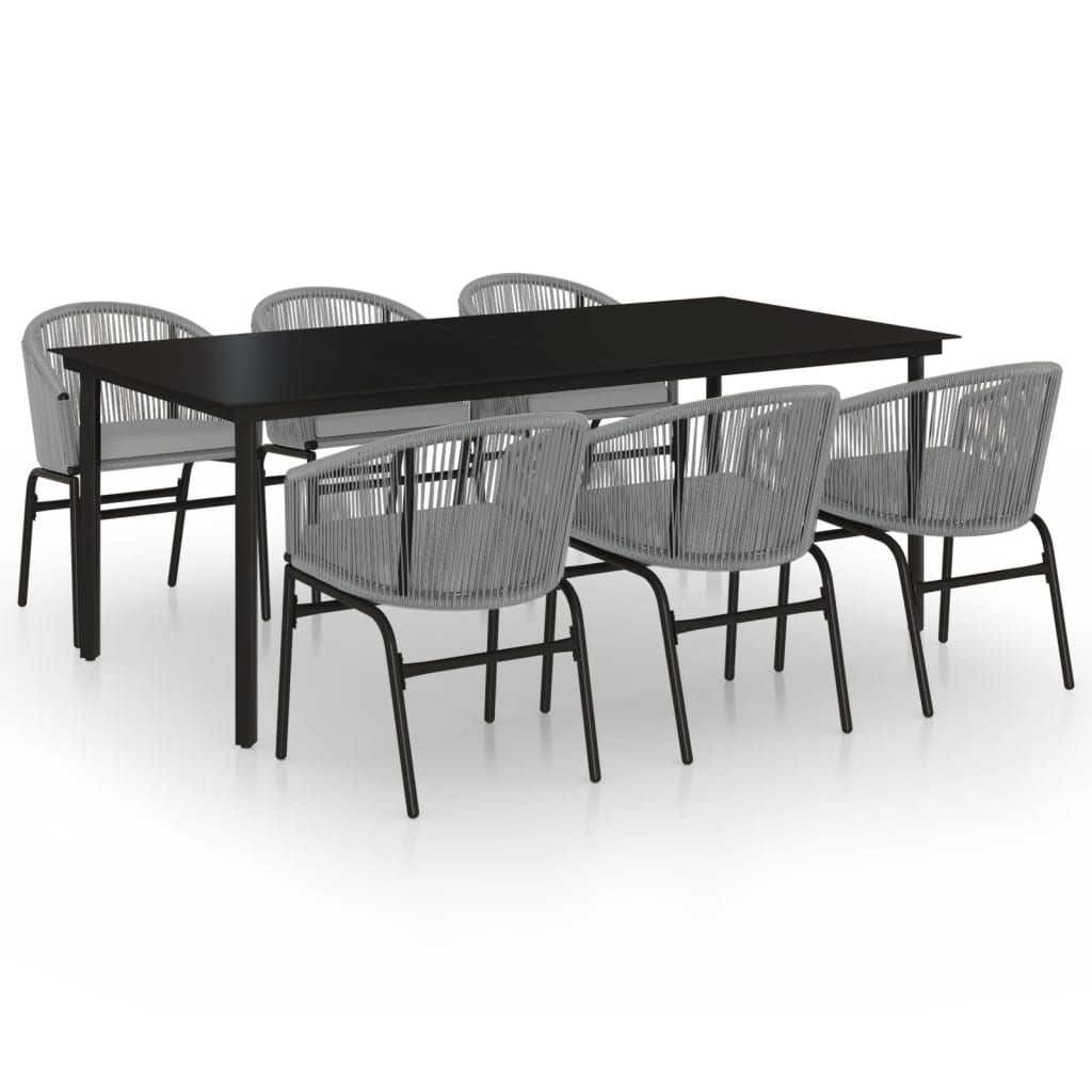 Set Mobili da Pranzo da Giardino 7 pz Antracite | homemem39