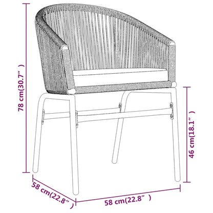 Set Mobili da Pranzo da Giardino 7 pz Antracite | homemem39