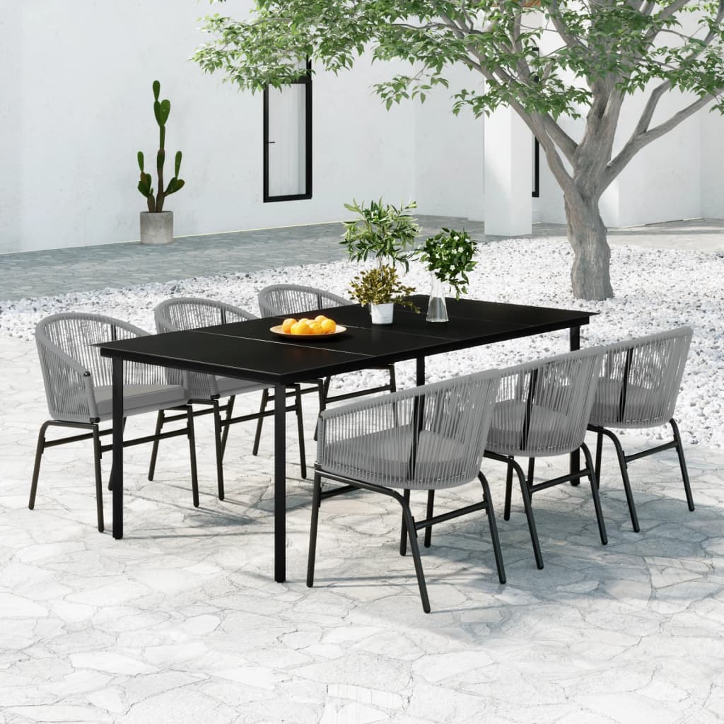 Set Mobili da Pranzo da Giardino 7 pz Antracite | homemem39