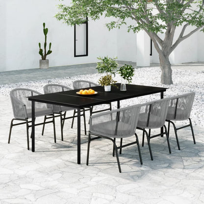 Set Mobili da Pranzo da Giardino 7 pz Antracite | homemem39