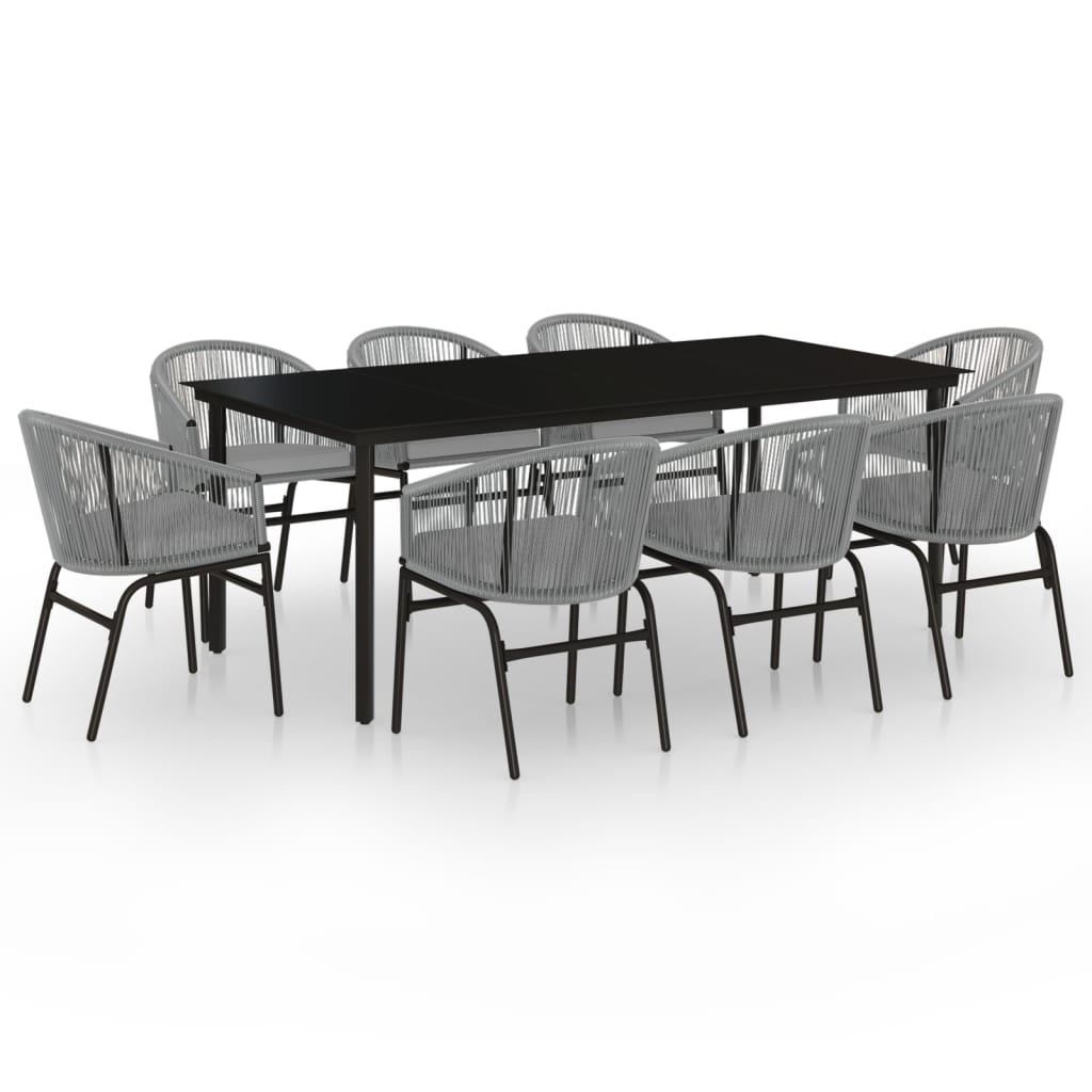 Set Mobili da Pranzo da Giardino 9 pz Antracite - homemem39