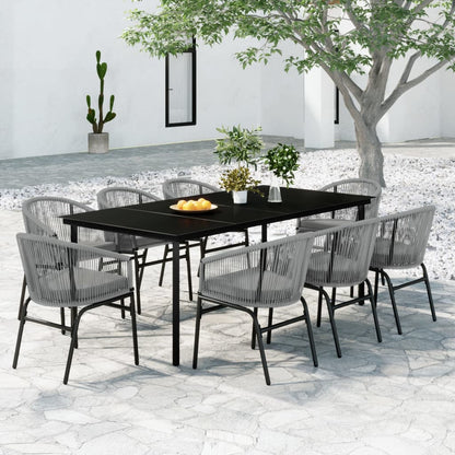 Set Mobili da Pranzo da Giardino 9 pz Antracite - homemem39