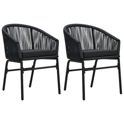 Set Mobili da Pranzo per Giardino 3 pz Nero | homemem39