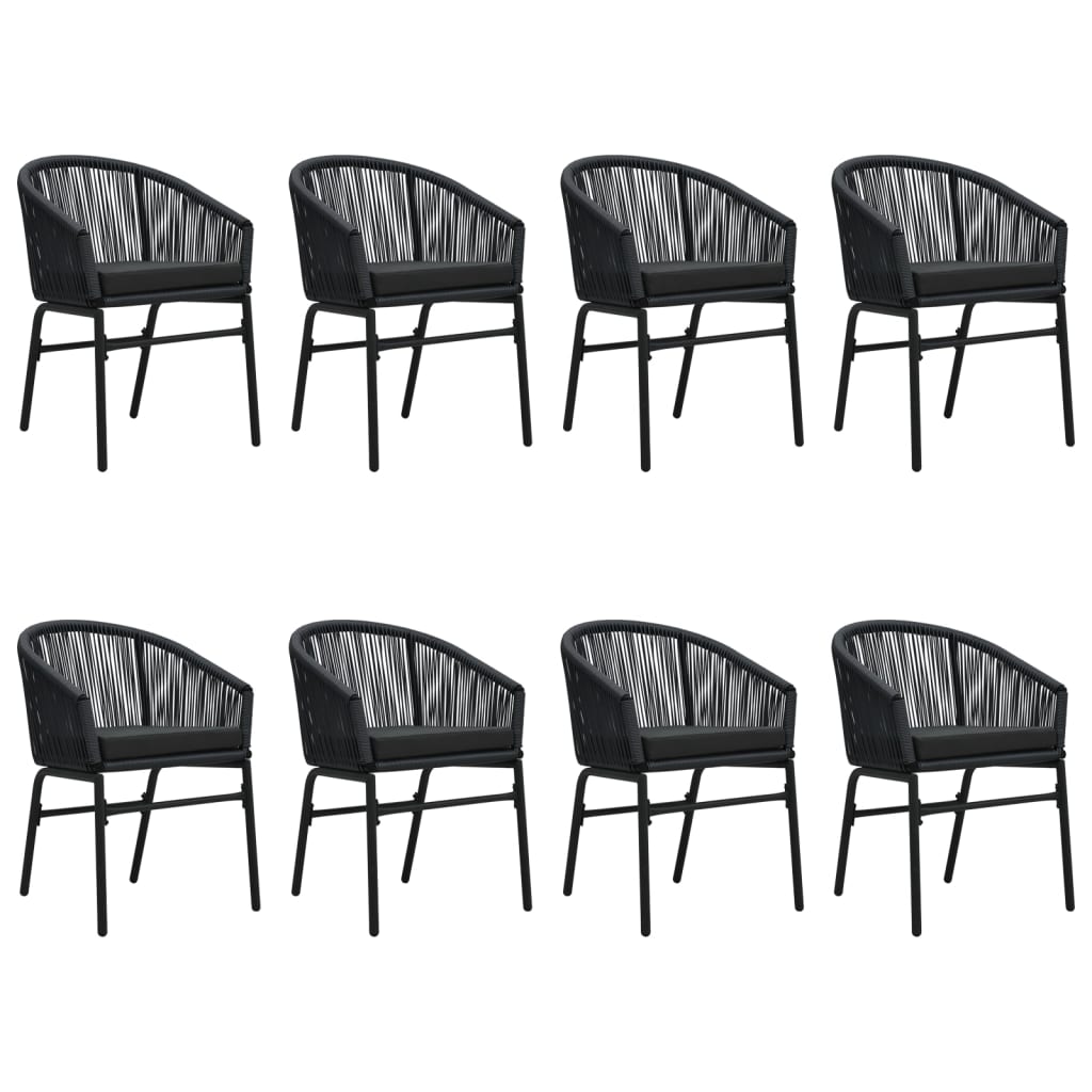 Set da Pranzo da Giardino 9 pz Nero | homemem39