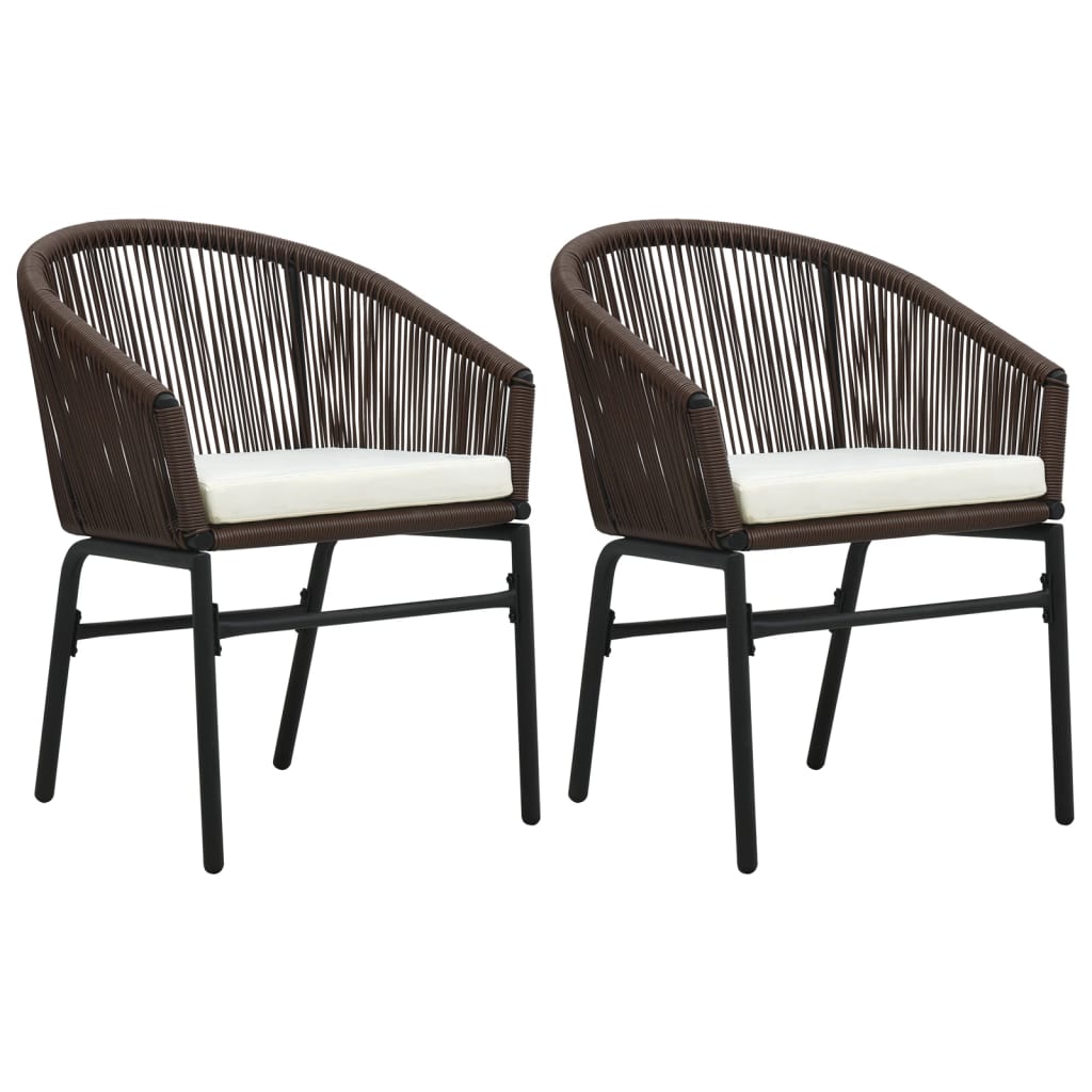 Set Mobili da Pranzo per Giardino 3 pz Marrone | homemem39