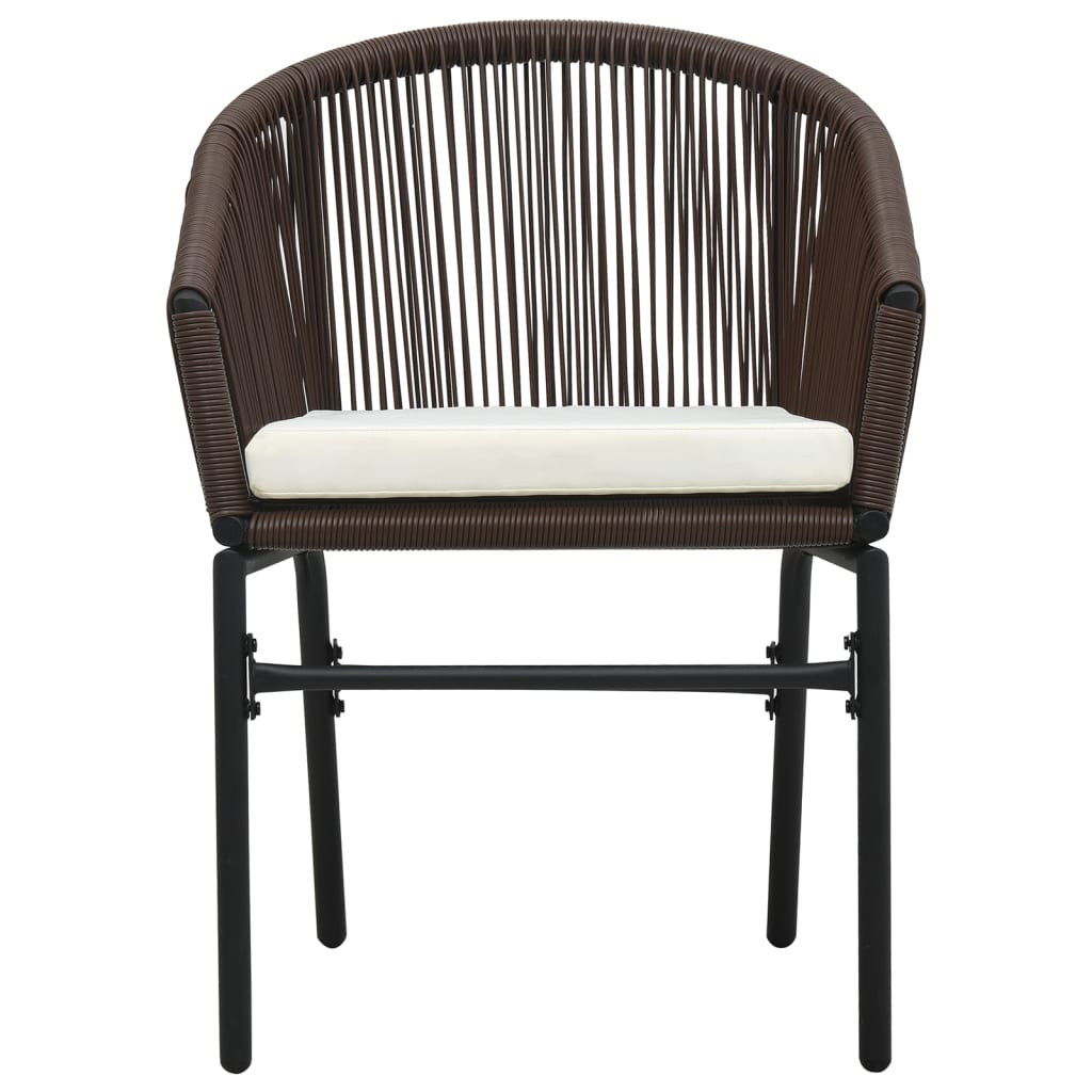 Set Mobili da Pranzo per Giardino 3 pz Marrone | homemem39