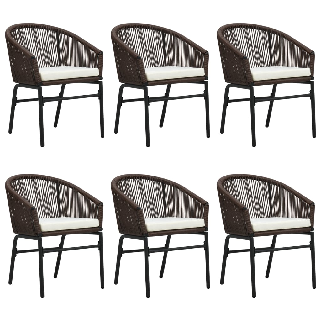 Set Mobili da Pranzo per Giardino 7 pz Marrone - homemem39