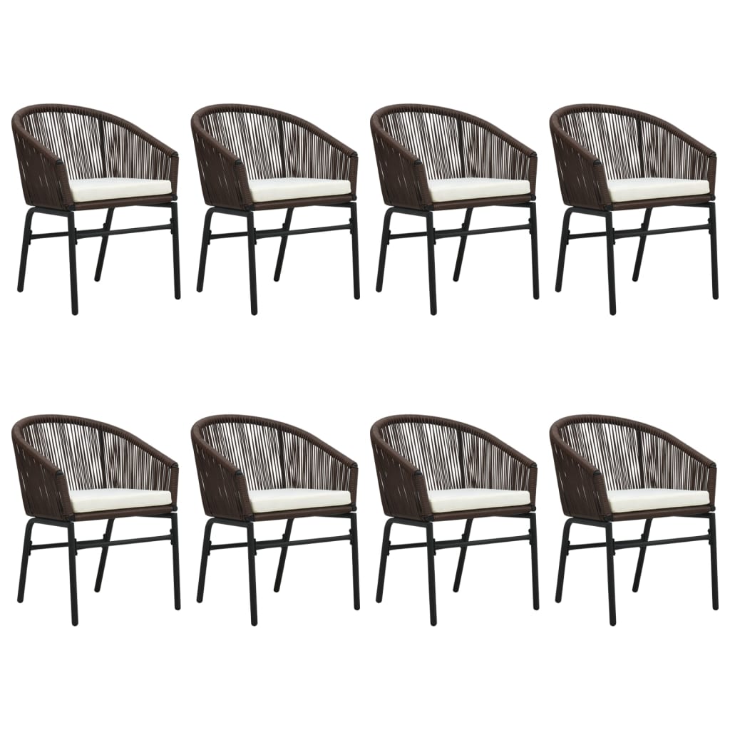 Set da Pranzo da Giardino 9 pz Marrone - homemem39