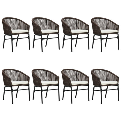 Set da Pranzo da Giardino 9 pz Marrone - homemem39