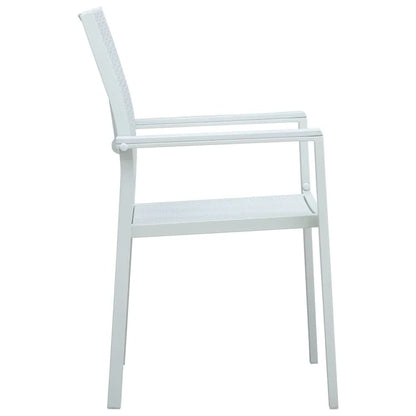 Set Mobili da Pranzo per Giardino 5 pz Bianco | homemem39