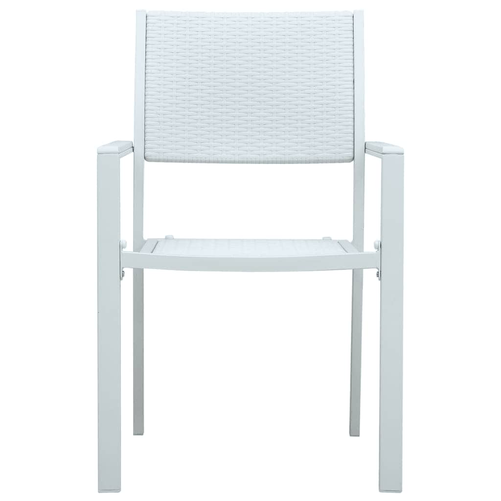 Set Mobili da Pranzo per Giardino 5 pz Bianco | homemem39