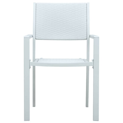Set Mobili da Pranzo per Giardino 5 pz Bianco | homemem39