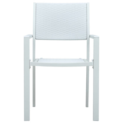 Set Mobili da Pranzo per Giardino 5 pz Bianco