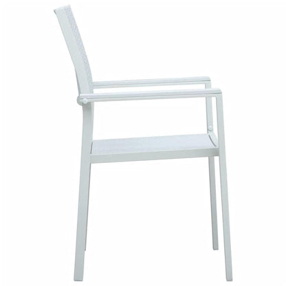 Set Mobili da Pranzo per Giardino 5 pz Bianco | homemem39