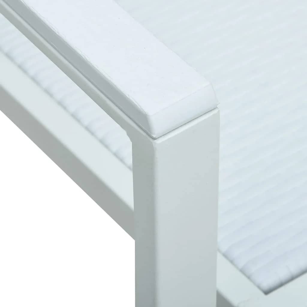 Set Mobili da Pranzo per Giardino 5 pz Bianco | homemem39