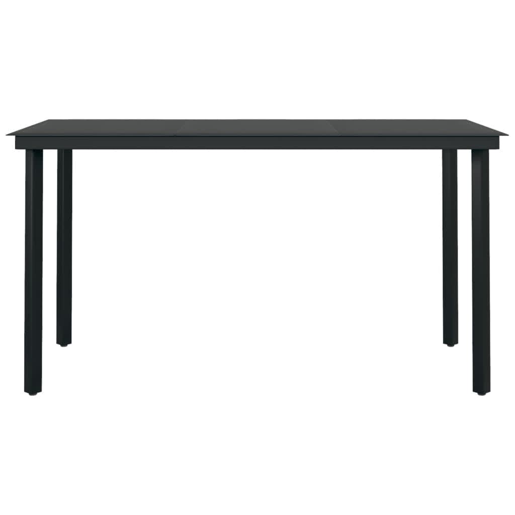 Set da Pranzo da Giardino 7 pz Nero | homemem39