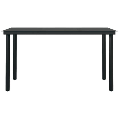 Set da Pranzo da Giardino 7 pz Nero | homemem39
