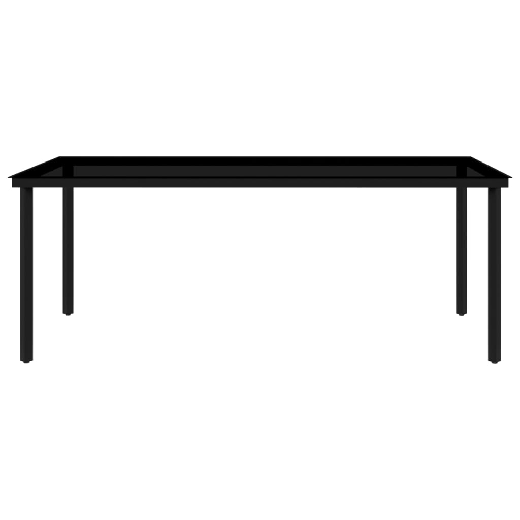 Set Mobili da Pranzo da Giardino 7 pz Nero | homemem39