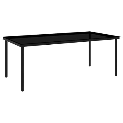 Set da Pranzo da Giardino 9 pz Nero | homemem39