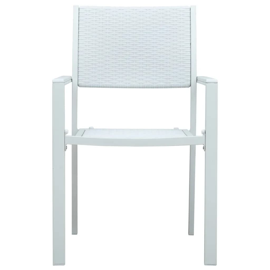 Set Mobili da Pranzo per Giardino 5 pz Bianco | homemem39