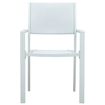Set Mobili da Pranzo per Giardino 5 pz Bianco | homemem39