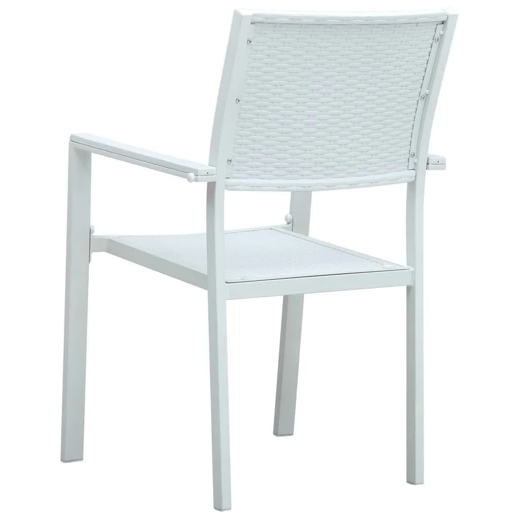 Set Mobili da Pranzo per Giardino 5 pz Bianco | homemem39