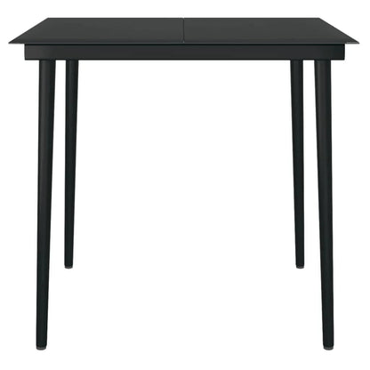 Set da Pranzo da Giardino 3 pz Nero - homemem39