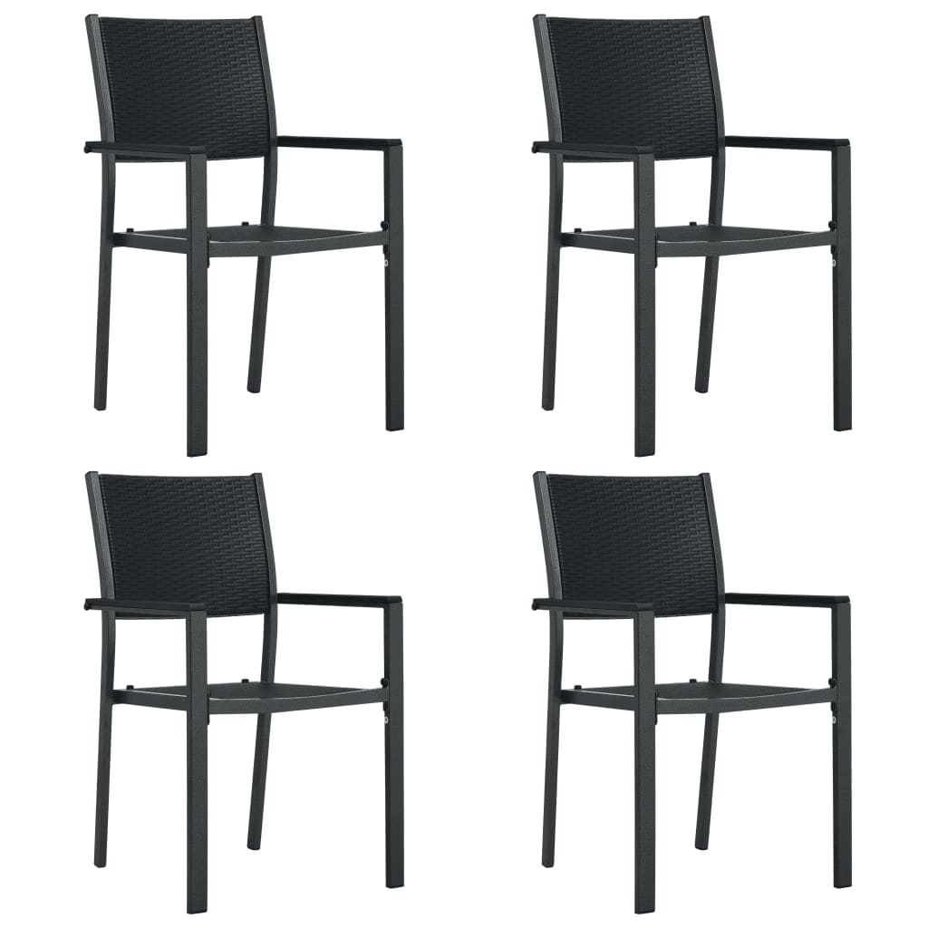 Set da Pranzo da Giardino 5 pz Nero | homemem39