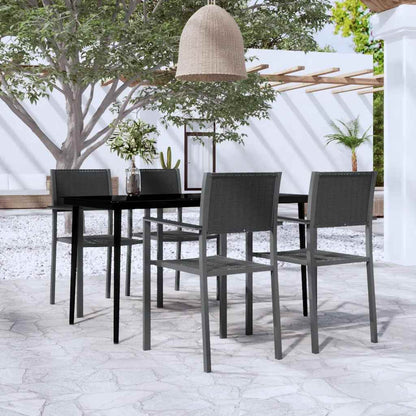 Set da Pranzo da Giardino 5 pz Nero | homemem39
