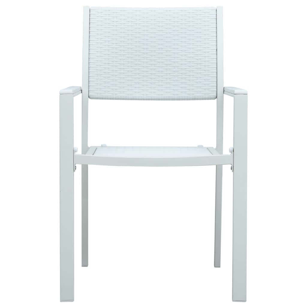 Set Mobili da Pranzo per Giardino 7 pz Nero e Bianco | homemem39