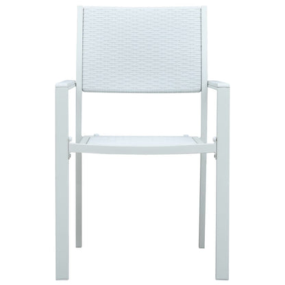 Set Mobili da Pranzo per Giardino 7 pz Nero e Bianco | homemem39
