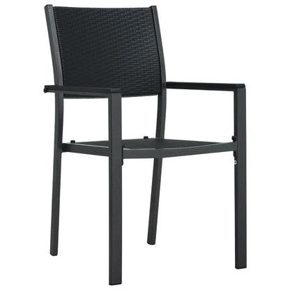 Set Mobili da Pranzo da Giardino 7 pz Bianco e Nero | homemem39