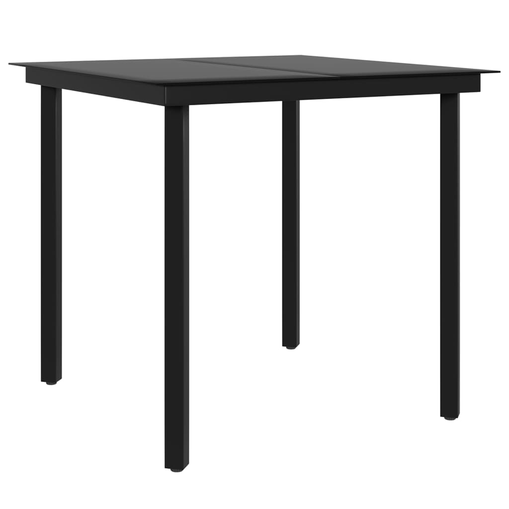Set da Pranzo da Giardino 3 pz con Cuscini Nero - homemem39