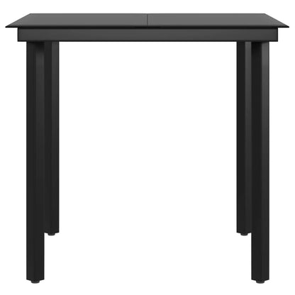 Set da Pranzo da Giardino 3 pz con Cuscini Nero - homemem39