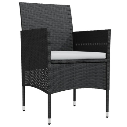 Set da Pranzo da Giardino 5 pz con Cuscini Nero | homemem39