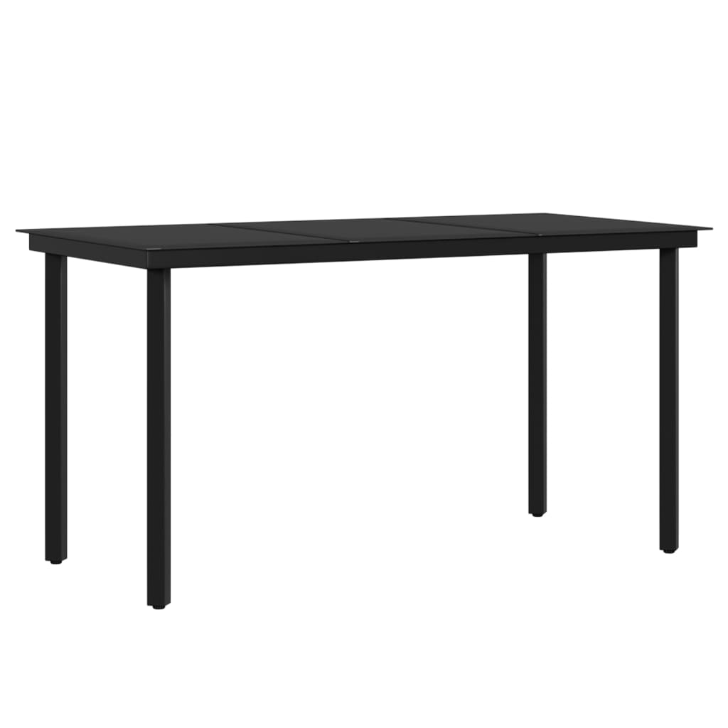 Set da Pranzo da Giardino 5 pz con Cuscini Nero | homemem39