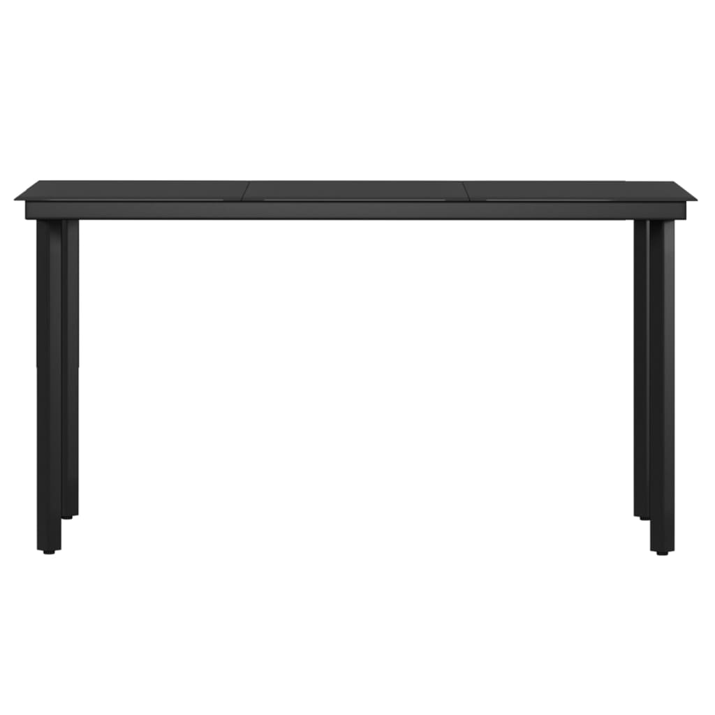 Set da Pranzo da Giardino 5 pz con Cuscini Nero | homemem39