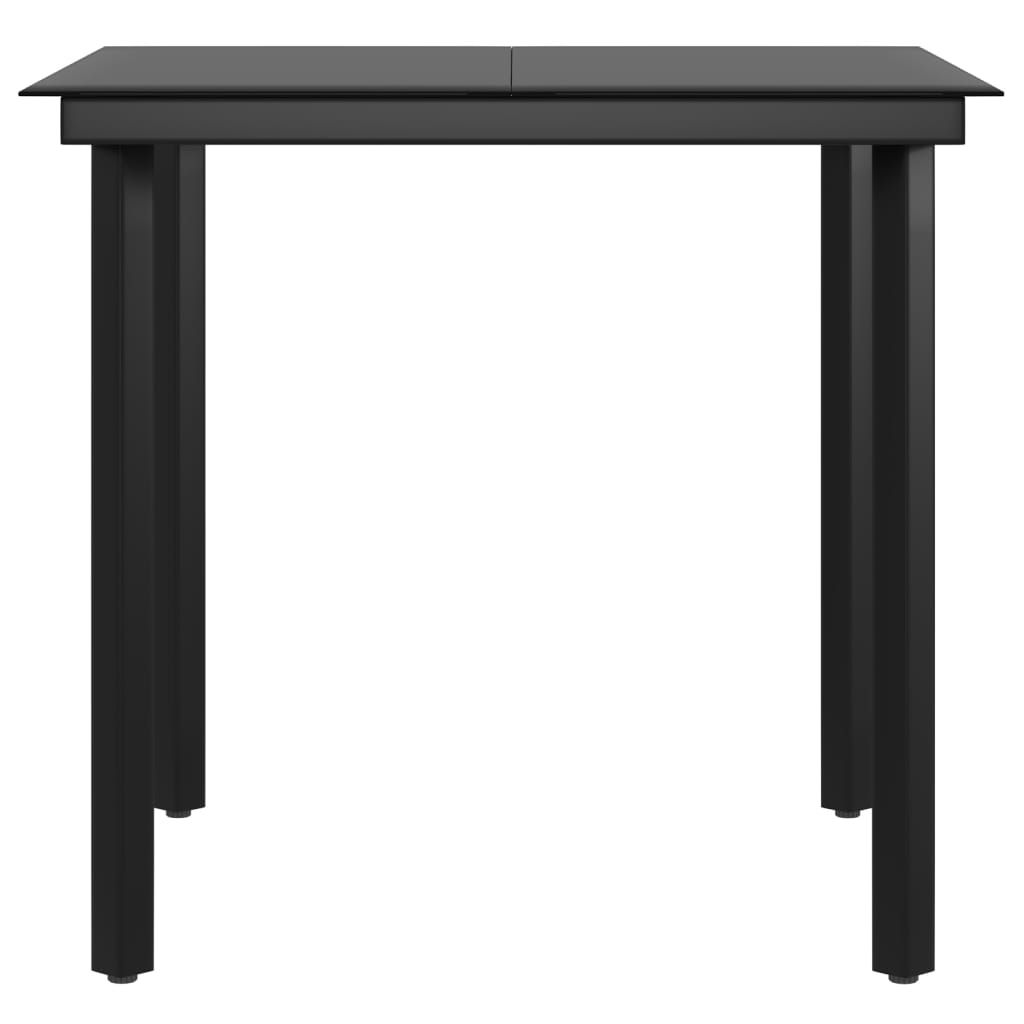 Set da Pranzo da Giardino 3 pz con Cuscini Grigio e Nero | homemem39