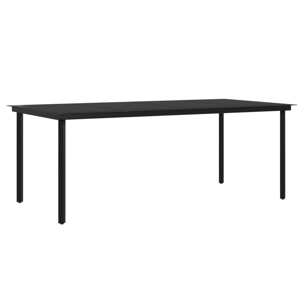 Set da Pranzo da Giardino 7 pz con Cuscini Grigio e Nero | homemem39