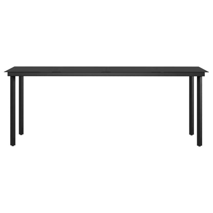 Set da Pranzo da Giardino 7 pz con Cuscini Grigio e Nero | homemem39