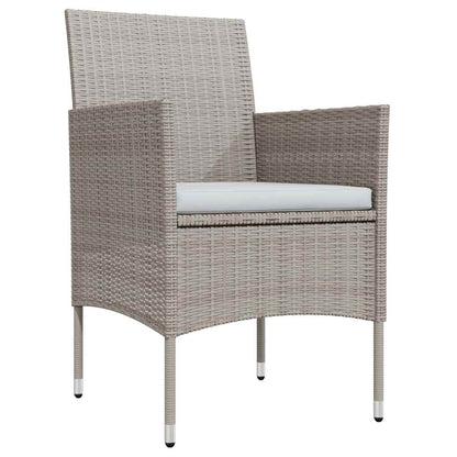 Set da Pranzo da Giardino 5 pz con Cuscini Beige e Nero | homemem39