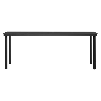 Set da Pranzo per Giardino 9 pz con Cuscini Marrone e Nero | homemem39