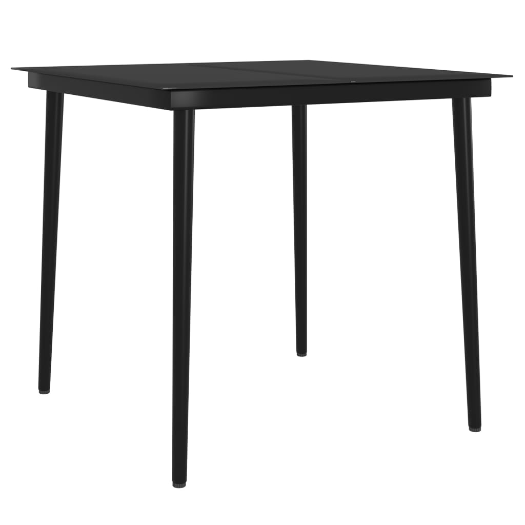 Set da Pranzo da Giardino 3 pz con Cuscini Nero - homemem39