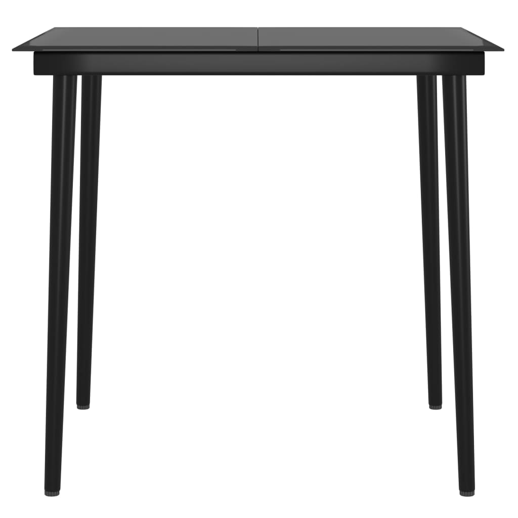 Set da Pranzo da Giardino 3 pz con Cuscini Nero | homemem39