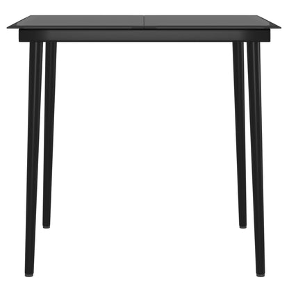 Set da Pranzo da Giardino 3 pz con Cuscini Nero | homemem39