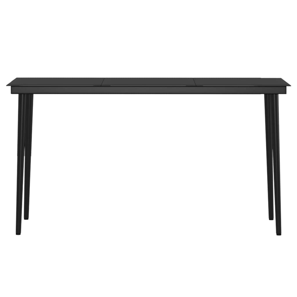 Set da Pranzo da Giardino 5 pz con Cuscini Nero | homemem39