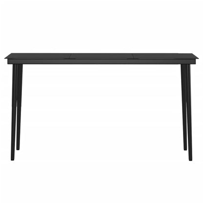 Set da Pranzo da Giardino 7 pz con Cuscini Nero | homemem39