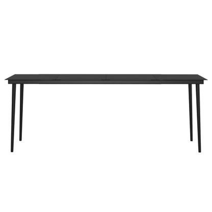 Set da Pranzo da Giardino 9 pz con Cuscini Nero | homemem39